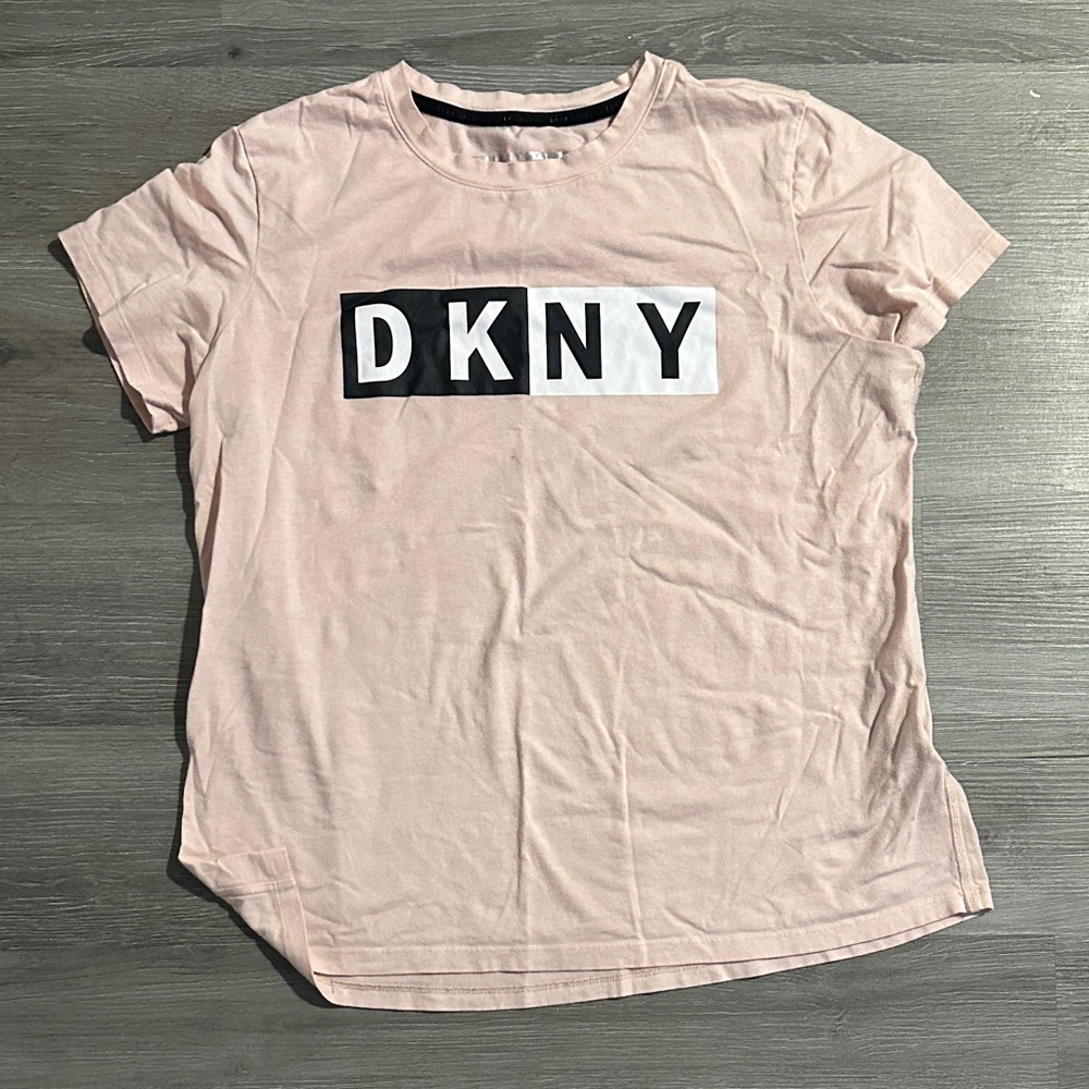 DKNY Women's Light Pink Logo Tee